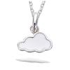 [P8028] - Silver Pendant 'Cloud' Silver White (rhodium-plated) - 10x6 Mm