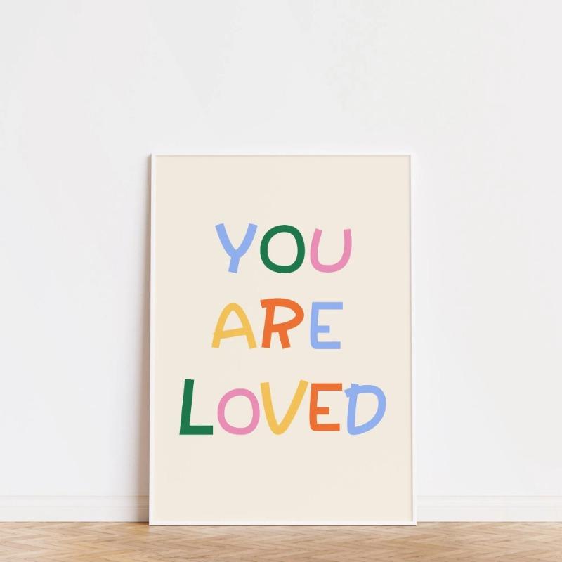 Красочный детский цифровой текст Вдохновляющие цитаты Постер Веселое вдохновляющее произведение искусства Позитивные цитаты для детей Декор для комнаты родителей