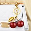 Sparkling Cherry Keychain Pendant Metal Cherry Bag Key Ring Charm Car Bag Handbag Purse Key
