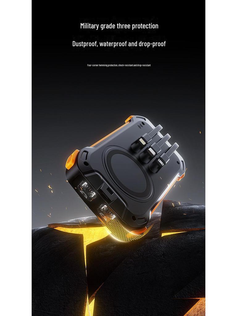 Cross-Border Solar Power Bank with Wireless Triple Charging