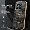Чехол для телефона Xiaomi 15T, текстурированный под карбон, гальванизированный ТПУ, задняя крышка