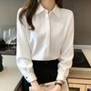 Casual Ladies' Shirt White Shirt Women Versatile Loose Slim Temperament Workwear Occupational Blouse Yankee Blouse Temperament Elegant Fashion Top