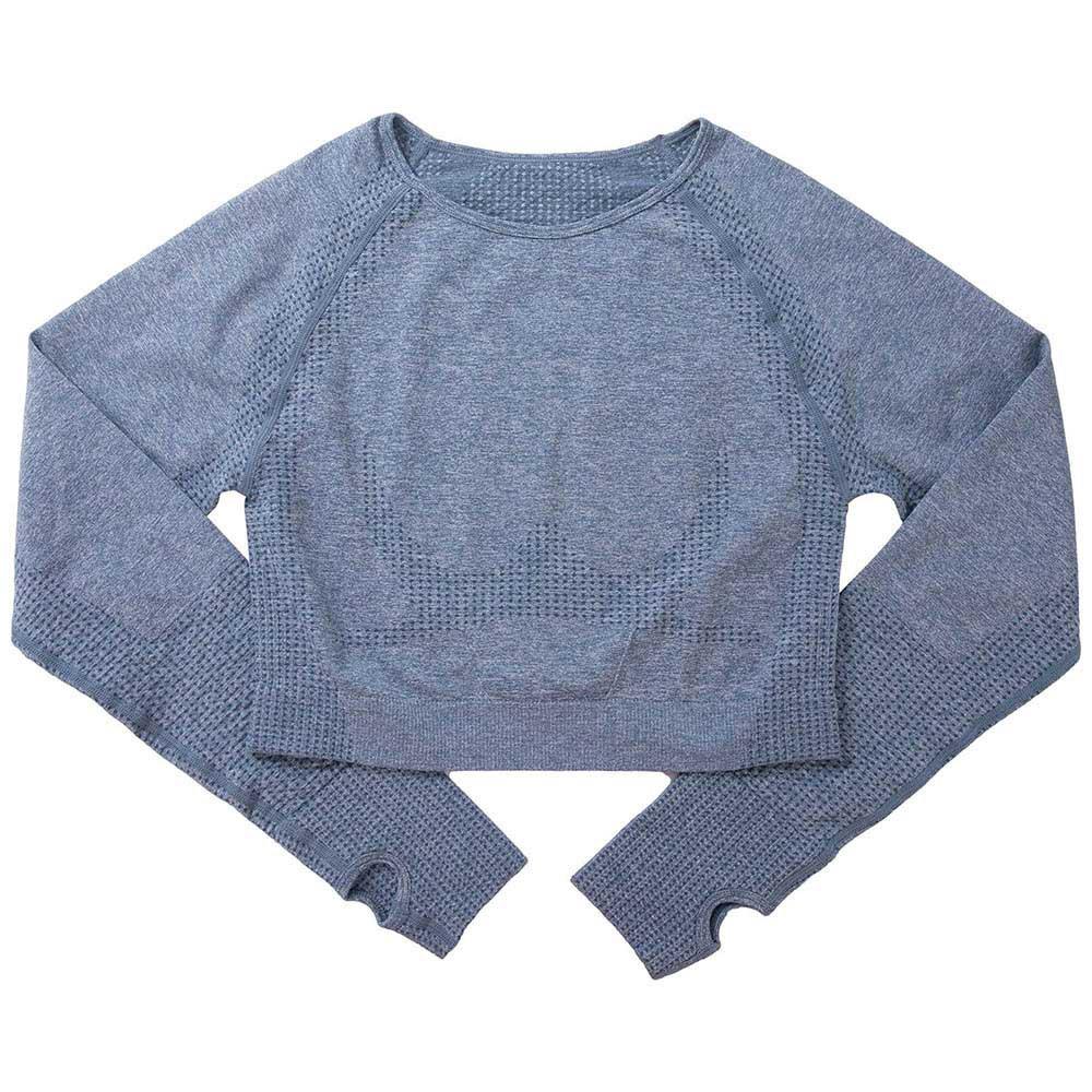 Женский бесшовный костюм для йоги: Топ в горошек с длинным рукавом и брюки с высокой талией, подтягивающие бедра