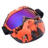 Велосипедная защита для лица с линзой из поликарбоната, защитные очки с дышащим регулируемым ремешком, защита от ветра и солнца, защита от снега