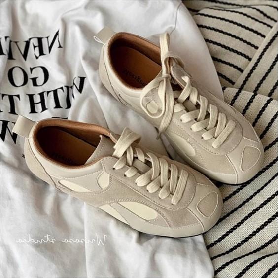 Милая обувь женская осенняя новая нишевый дизайн плоская подошва повседневная спортивная женская