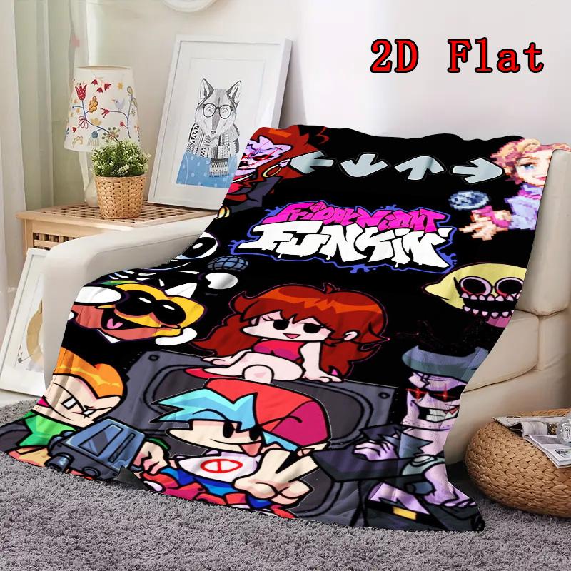 Friday Night Funkin' 2D Flat Pattern Flannel Blanket High quality All Seasons Warmth and Comfort Perfect for Christmas Gifts.P260914586