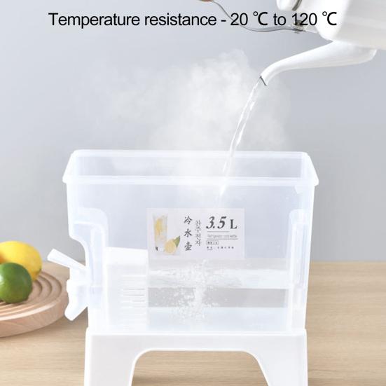 1 комплект, 3,5 л чайник для холодной воды со съемной крышкой, приподнятое основание, конструкция с пряжкой, легко открывается, морозостойкий кувшин для холодной воды, кухонные принадлежности