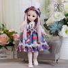 30cm Bjd Dolls Princess Full Set 1/6 Anime Bjd With Clothes 23 Joint Movable Body 3D Eyes Girls Dress Up Birthday Gifts Toys