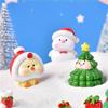 Mini Christmas Snowman Santa Hat Cartoon Animals Micro Landscaping Ornaments Resin Car Ornaments Christmas Decoration Gifts