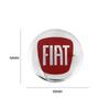 Набор из 4 наклеек на центральные колпаки колес с логотипами FIAT и Abarth - 56 мм