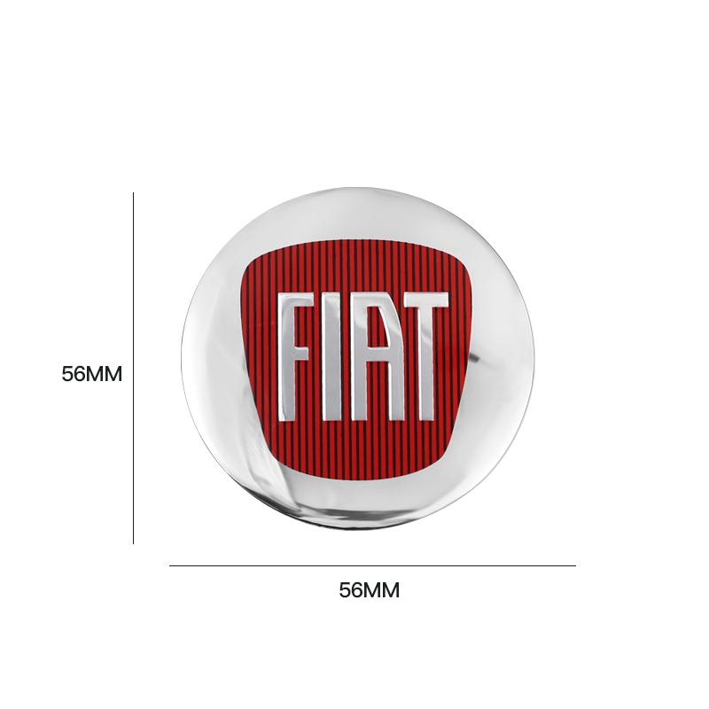 Набор из 4 наклеек на центральные колпаки колес с логотипами FIAT и Abarth - 56 мм