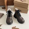 Retro Versatile Temperament Popular Cotton Boots Autumn and Winter New Thick-soled Fashion Small Short Boots Thick Heel Martin Boots Women's