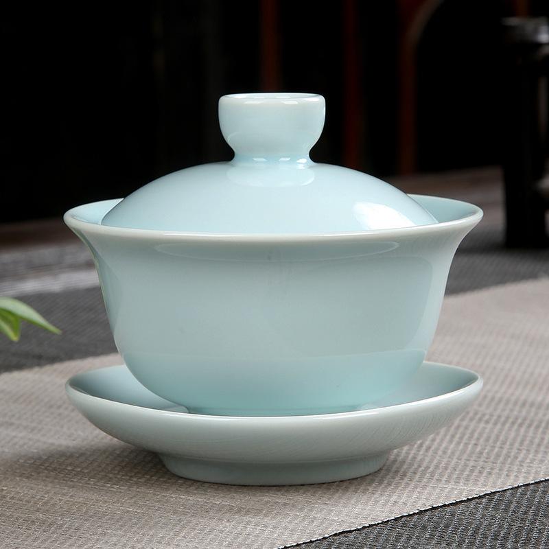 Керамический Фарфоровый Гайвань Чайная Посуда Набор для Чая Кунг-Фу Ручной работы Гайвань Традиционная Чашка для Заваривания Чая Крышка-Чаша для Приготовления Чая Декорация
