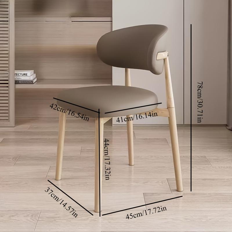 2 минималистичных обеденных стула в скандинавском стиле, со спинкой и сиденьем из пенополиуретана с эффектом памяти, подходят для современного дома или ресторана.