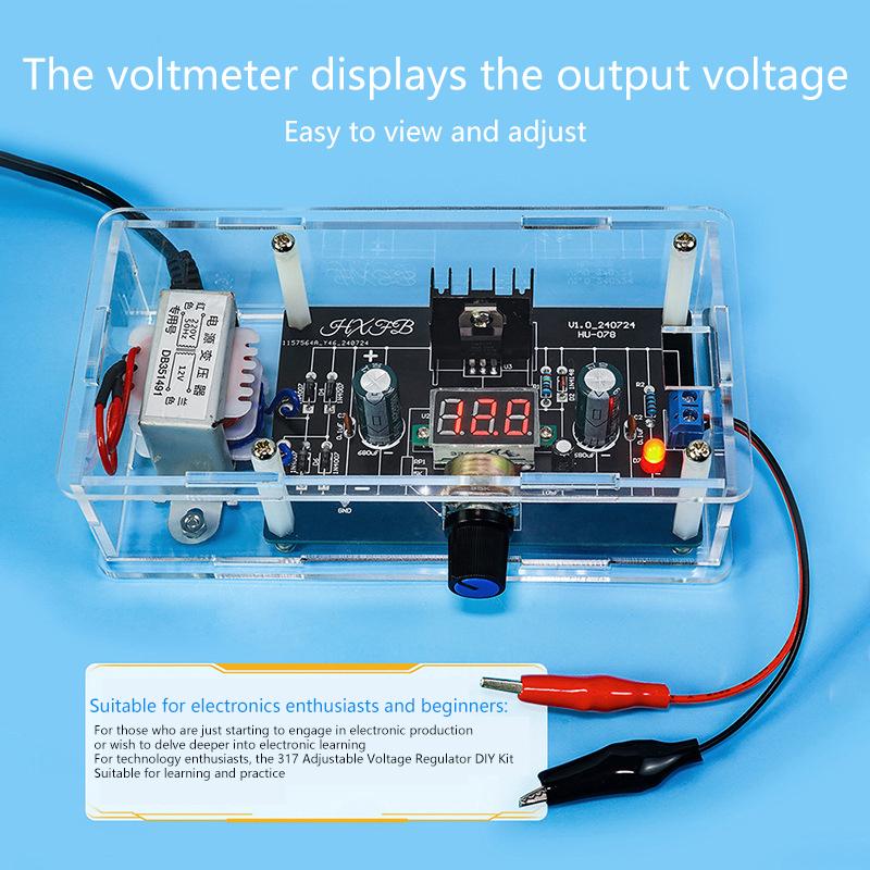 LM317 Регулируемый Блок Питания DIY Комплект DC Стабилизированный Модуль Напряжения Компонентная Пайка Электронное Производство Оптом