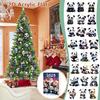 2025 Christmas Panda Advent Calendar Cartoon 2D Acrylic Panda Pendant Countdown Calendar Multifunctional Home Decorations