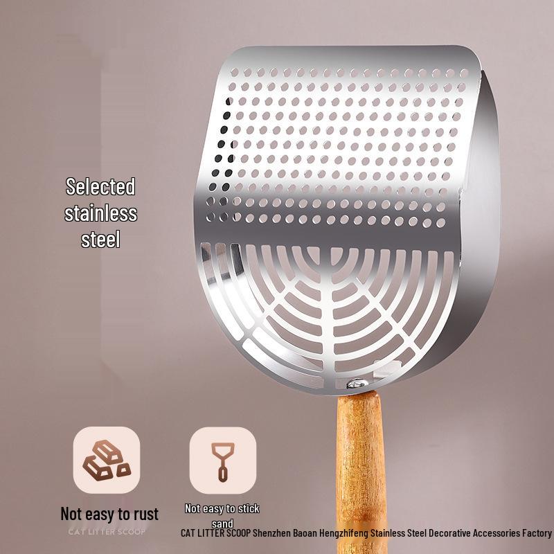 Stainless Steel Cat Litter Scoop for Tofu & Mineral Litter