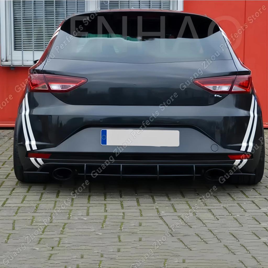 Глянцевый диффузор заднего бампера автомобиля Maxton Design для Seat Leon MK3 5F Cupra 2012 2013 2014 2015 2016 Дорестайлинг Задний боковой сплиттер