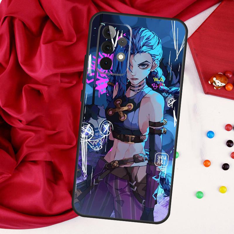 Чехол Jinx Arcane для Samsung Galaxy A26 A05 A06 A16 A54 A34 A14 A22 A32 A52 A55 A35 A15 A53 A13 A56 A36