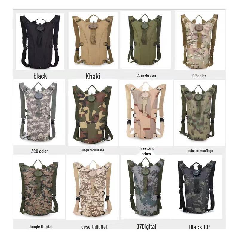 Long-Distance Hiking Hydration Backpack with 3L Bladder - Large Capacity & Multifunctional Tactical Pack