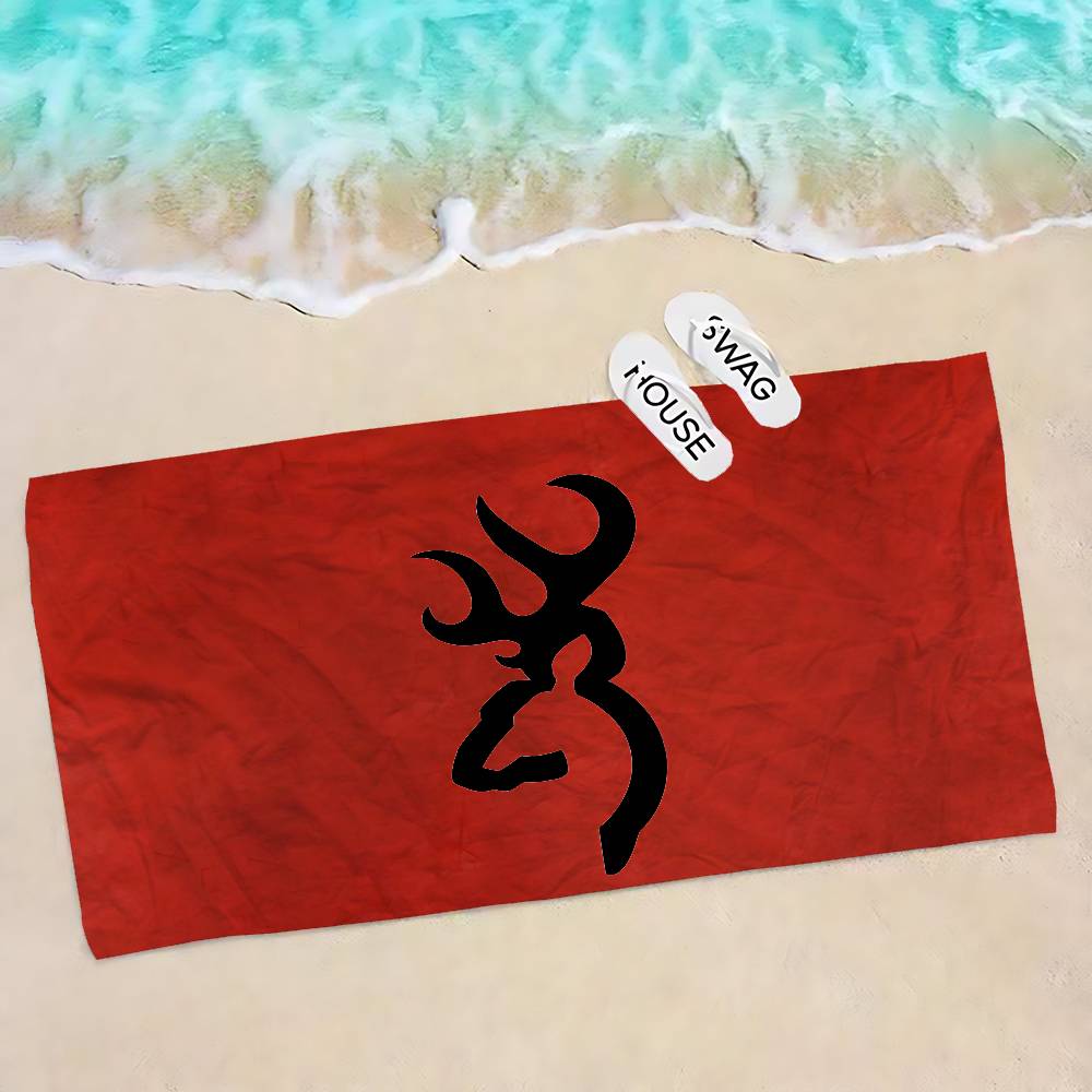 B-Brownings Logo Anime Beach Swimming Towel Soft Absorbent Washcloth Children's Gifts for Kids Travel Camping Gym