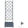 Garden Planter Light Grey 40 x 40 x 126 cm Plastic