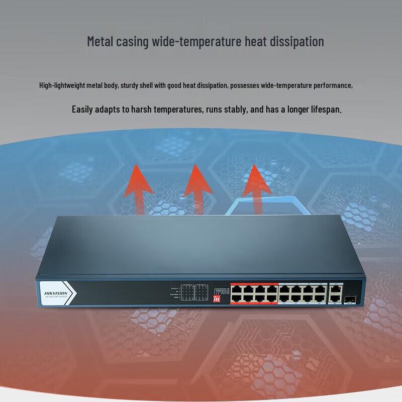 Hikvision 16-Port 100M PoE Unmanaged Switch