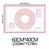 Силиконовый коврик для выпечки большого размера 80/70/60/30 см, коврик для раскатки и замешивания теста, кондитерские инструменты, для блинов, пиццы, теста, антипригарный кухонный силиконовый коврик