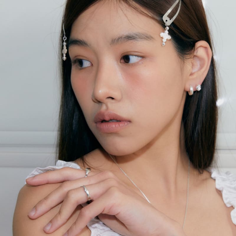 fillow glitter round earring