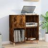 VidaXL Record Cabinet, Side Cabinet with Storage, Furniture for Turntable, Living Room Buffet, Industrial, Oak 831994