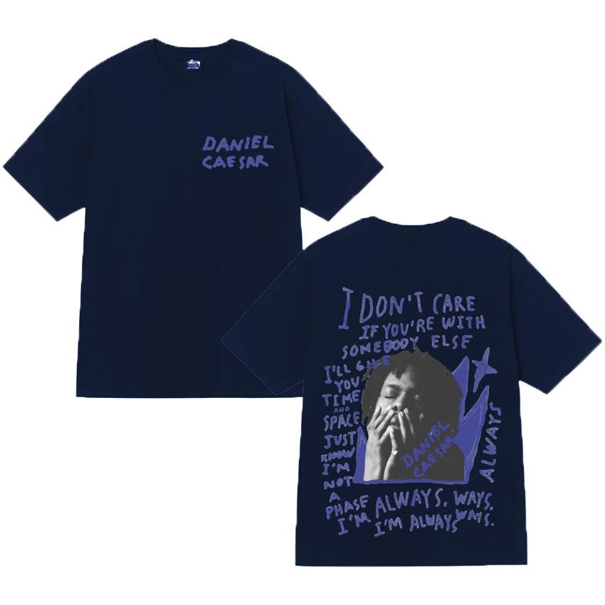 Daniel Caesar Never Enough Always Графическая футболка Мужская Женская Одежда Хип-Хоп Мода Повседневная Футболки с коротким рукавом Хлопковая Футболка