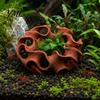 Aquarium Landscape Accessories 3D Printed Hideout Cave, Wavy Hollow Ring Fish Shrimp Shelter, Shelter Breeding Hiding Hole Decor, Tank Ornament