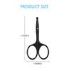 LIVINGO Nose Hair Rounded Eyebrow Premium Stainless Curved Blade Scissors, Tip, Scissors, Steel,