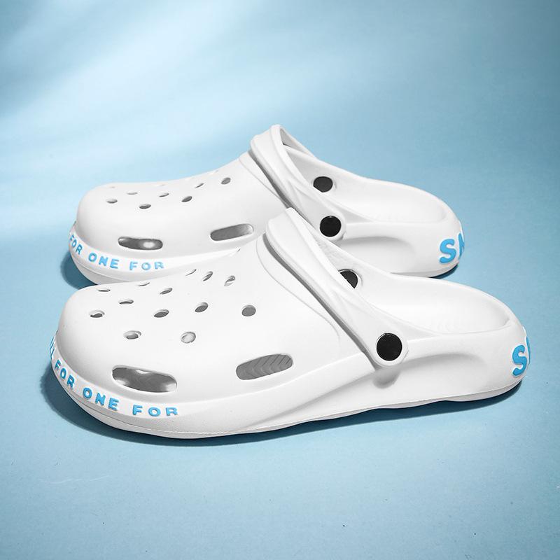 Hole Shoes Мужские классные тапочки Нескользящая мягкая подошва Парная пляжная обувь Повседневные сандалии Уличные тапочки Мужская верхняя одежда