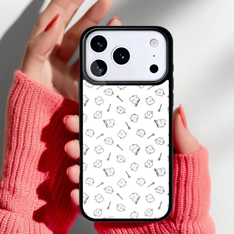 Милый чехол для телефона с зубами и стоматологом для iPhone 17 16 15 14 13 Pro Max Задняя крышка для 12 11 Pro Coque