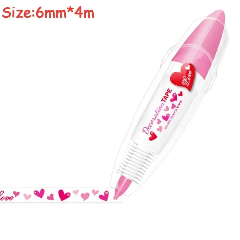 Kawaii корректирующий пояс Kawaii аксессуары для девочек, декоративные наклейки для рук, маркерная ручка, школьные канцелярские принадлежности, офисные принадлежности