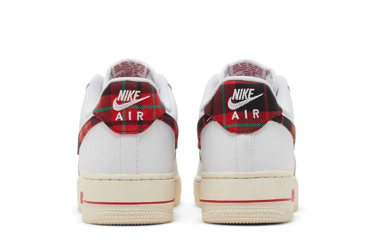 Мужские кроссовки Nike Air Force 1 Low '07 LV8 Tartan Plaid White University Red