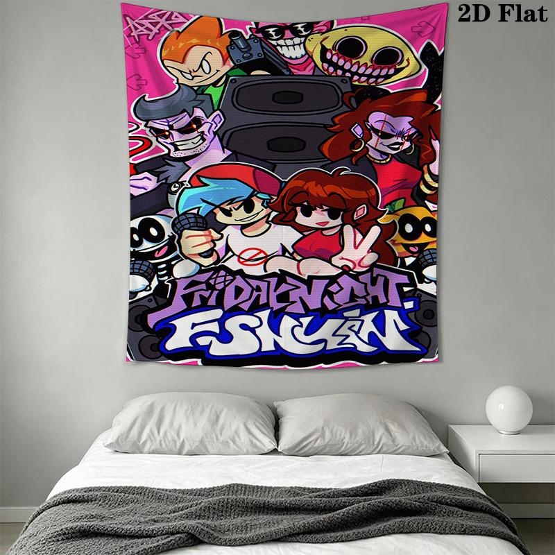 Friday Night Funkin' Pattern Home Decor Tapestry, Wall Hanging, Decorative RV Wall Cloth.XGT0914585