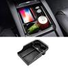 Auto Center Console Storage Box Tray Armrest Organizer for Cubby Box with Cup Holder Interior Accessories