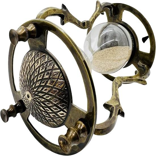 Песочные часы с зигзагообразным таймером Песочные часы Морские песочные часы. Двухсторонний красивый выгравированный дизайн Уникальный песочно-коричневый цвет