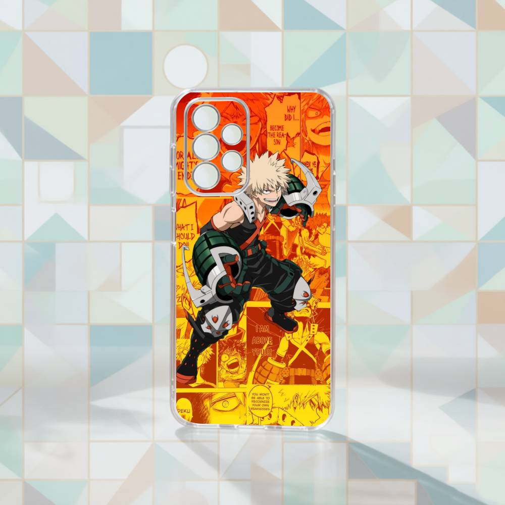 Cool B-Bakugo My H-Hero A-Academia Phone Case Transparent Silicone Soft For Samsung S25,S24,S21,S22,S23,S30,Ultra,S20,Plus,Fe