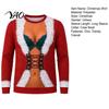 Funny Gift for Friends Christmas Shirt, Hilarious 3D Fake Corset Chest Print Crew Neck Group Holiday Wear Pullover Top, Novelty Long Sleeve