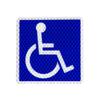 (Strong Retroreflective) Wheelchair Mark Sticker Set of 2, 3.9 X 3.9 Inches (10 X