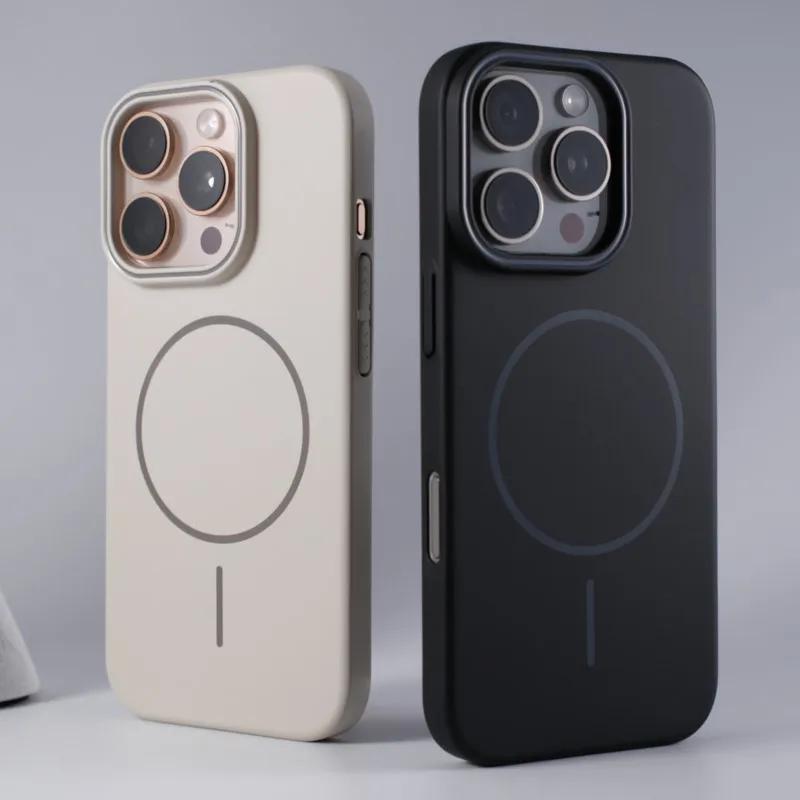 Матовый ультратонкий жесткий PC чехол для Magsafe для iPhone 17 16 15 14 13 12 11 Pro Max Магнитная беспроводная зарядка Полупрозрачная крышка