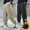 Boys Autumn and Winter Padded Thickened Warm Sports Loose Corduroy Trousers