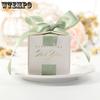 WTEMPO 10 шт 6,5*6,5*6,5 см однотонные коробки для конфет горячего тиснения на свадьбу в европейском стиле в стиле ретро, креативные праздничные подарочные коробки с лентой