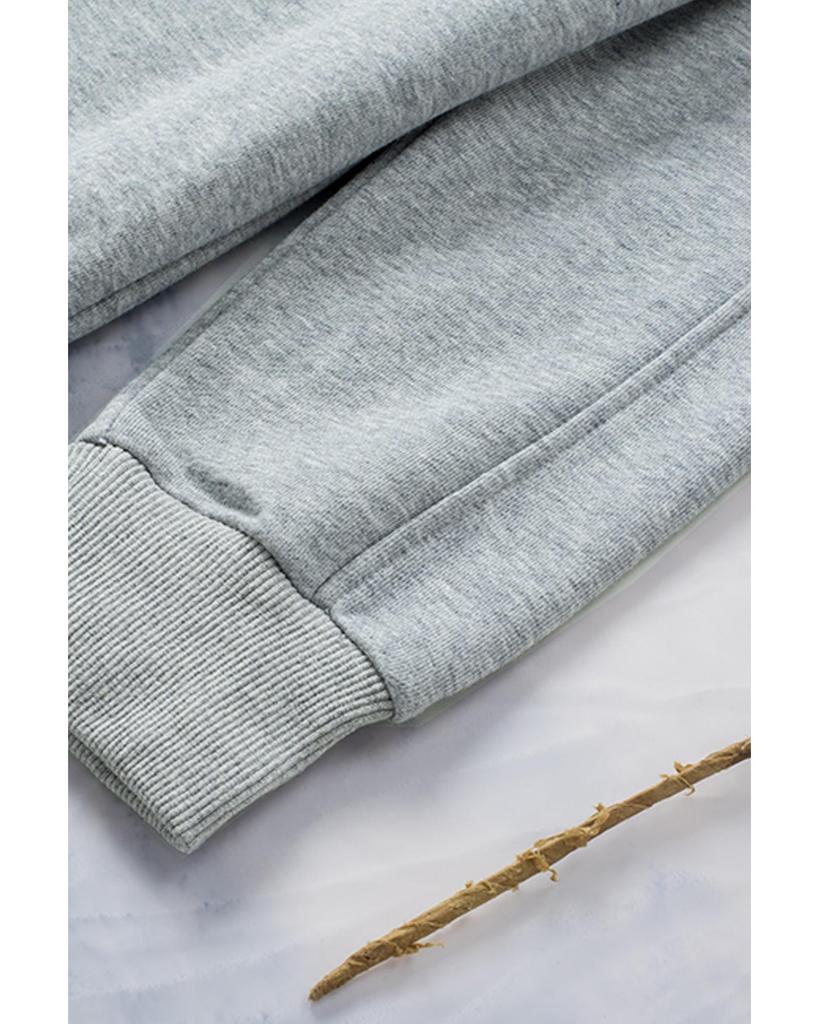 Azura Exchange Серая повседневная толстовка с капюшоном на шнуровке