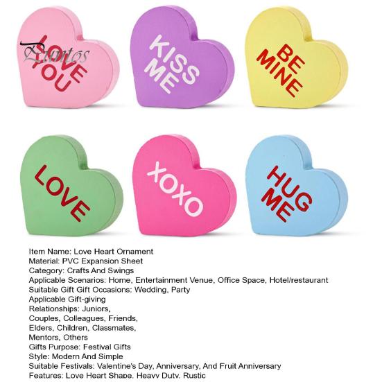 6 шт./компл. День святого Валентина, украшение в виде сердца, деревенский дом, форма сердца, табличка на стол, многоярусный поднос, центральный элемент, украшение для рабочего стола