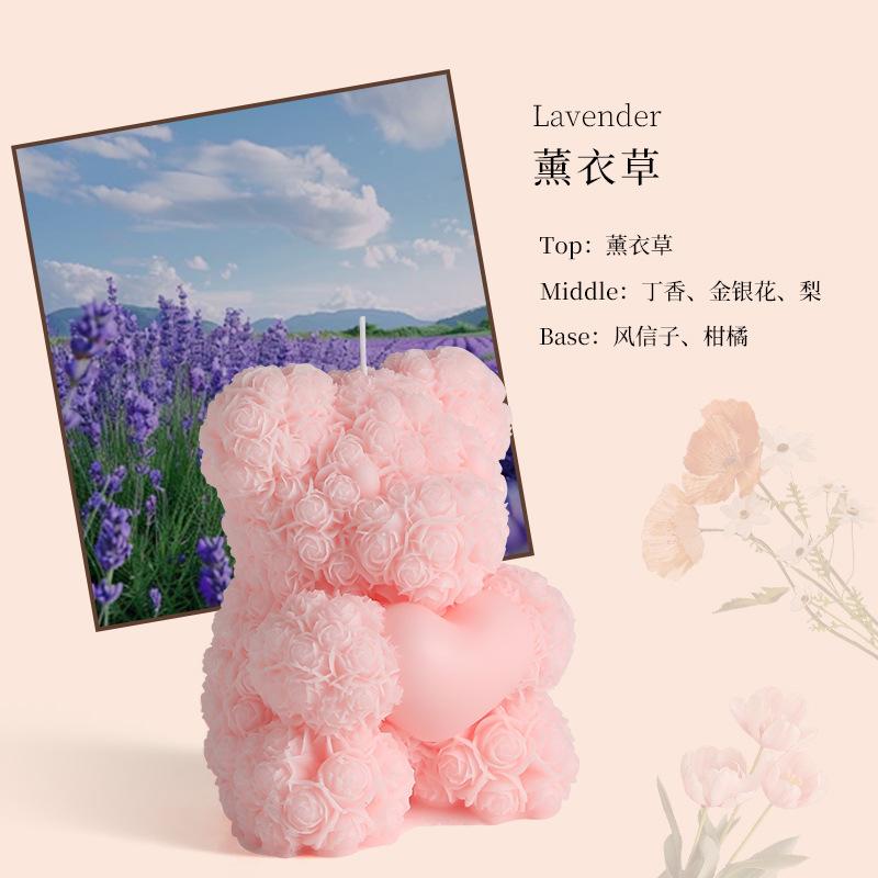Scented Candles Cute Roses Love Bear Birthday Gift