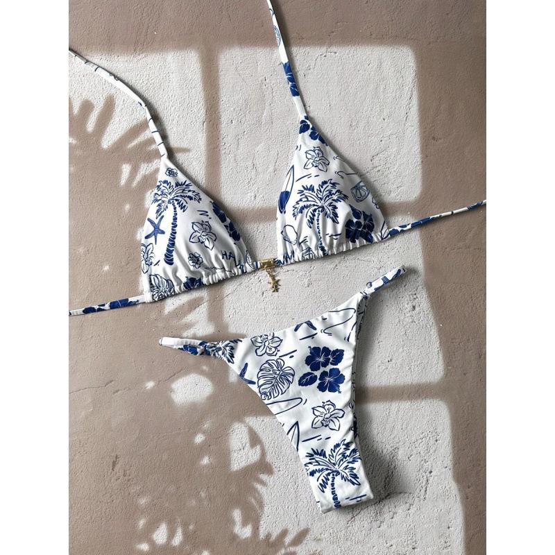 2026 Бикини в горошек Сексуальный купальник с разрезом на бретелях Женский